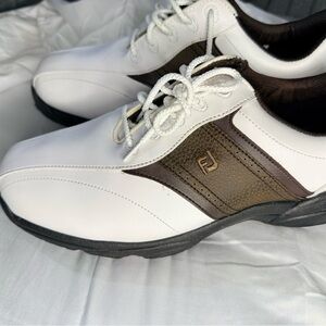 FootJoy Men's White and Brown Athletic Shoes